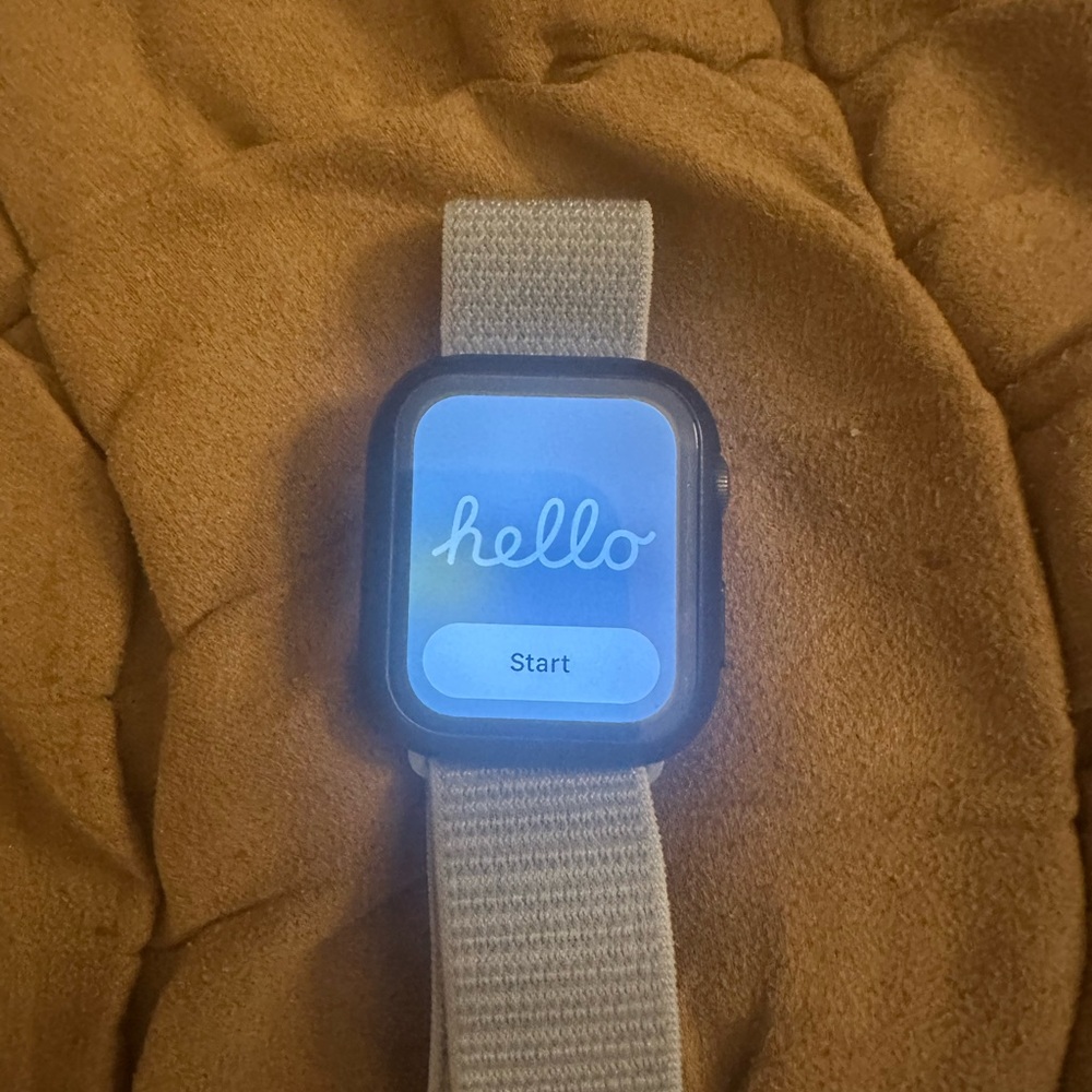Apple Watch 4 with Black Case and Gray Band